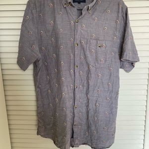 Roark Gray Short Sleeve Button Down - size large